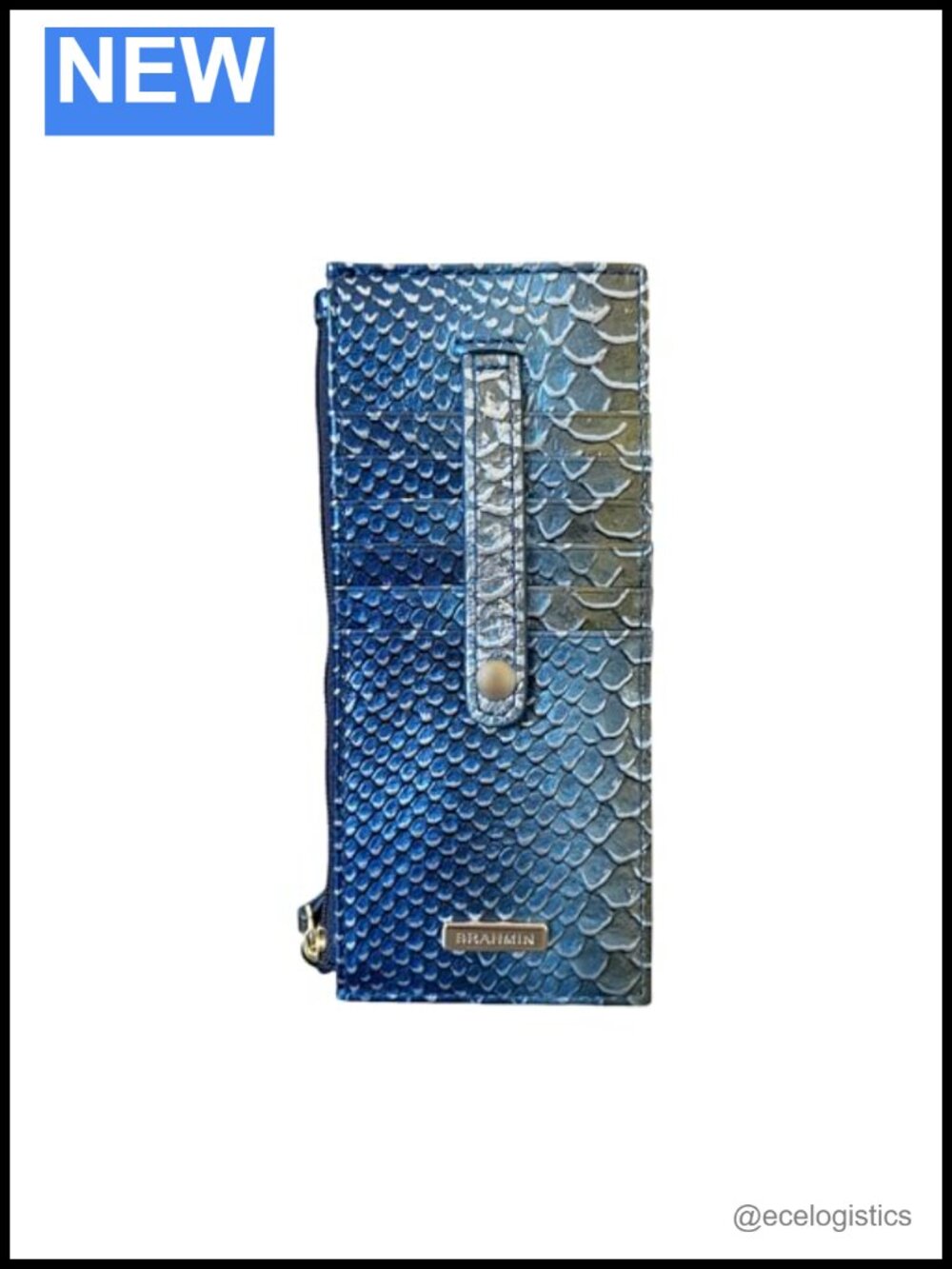 Genuine Leather Credit Card Wallet with ID Window and 10 Slots
